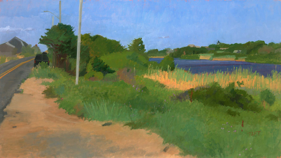 Summer by Crystal Lake,  oil on wood panel,  27 x 48  inches

$8000.