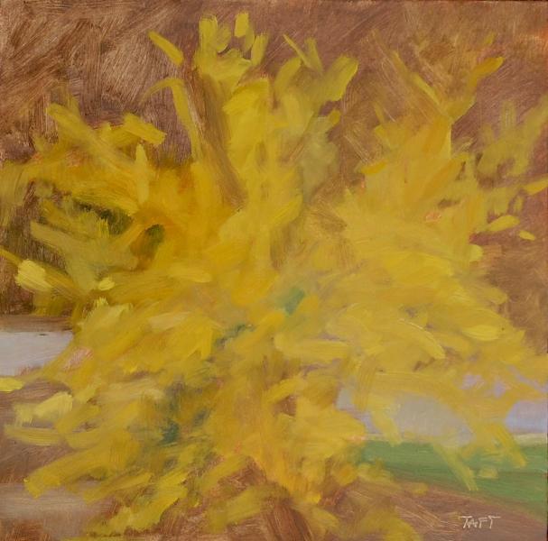 Forsythia, 8 x 8 inches, oil on wood panel

$725.